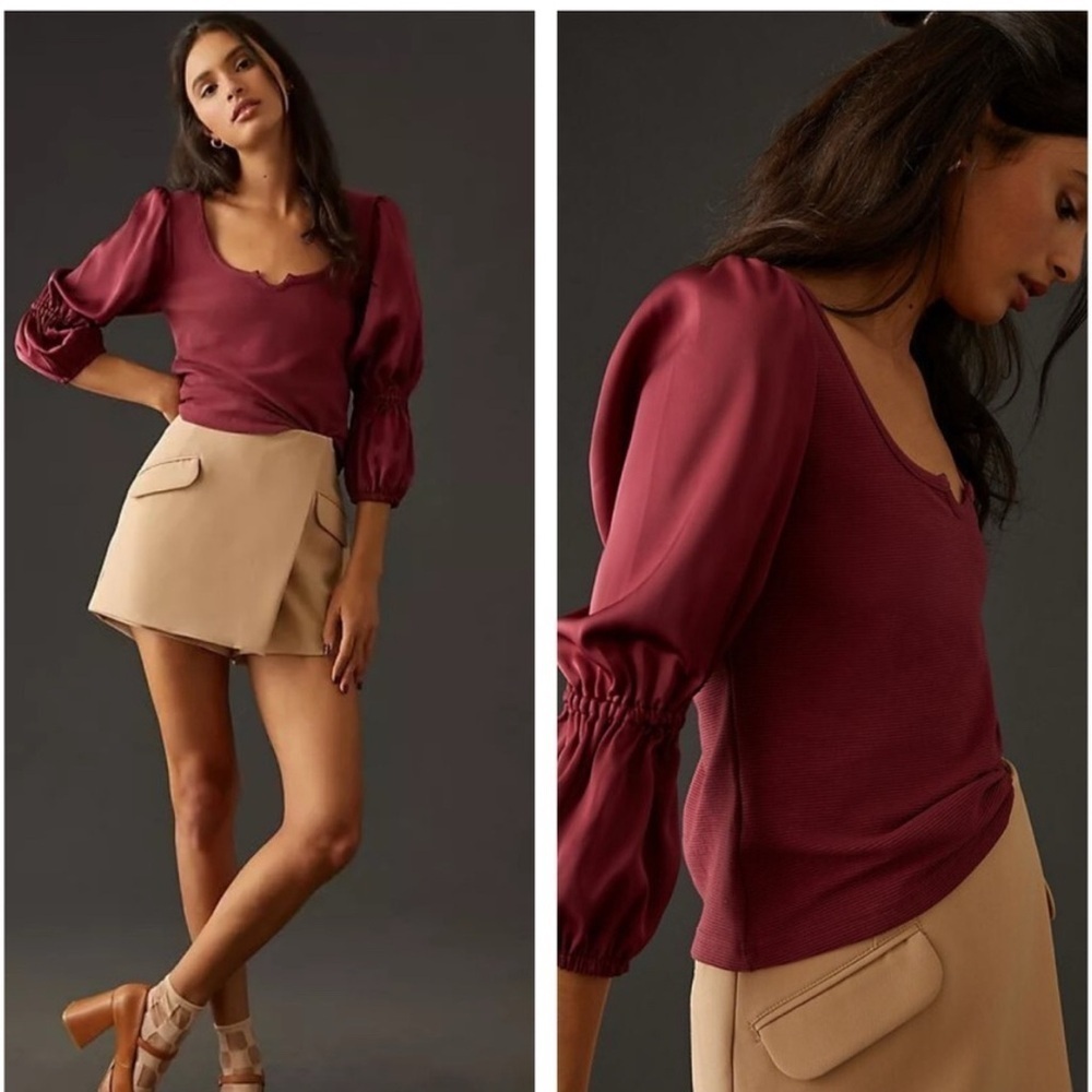 Anthropologie Maeve Ribbed Knit Top Size M NEW!!